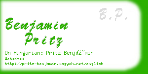 benjamin pritz business card